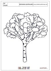 Ağaç boyama sayfaları 